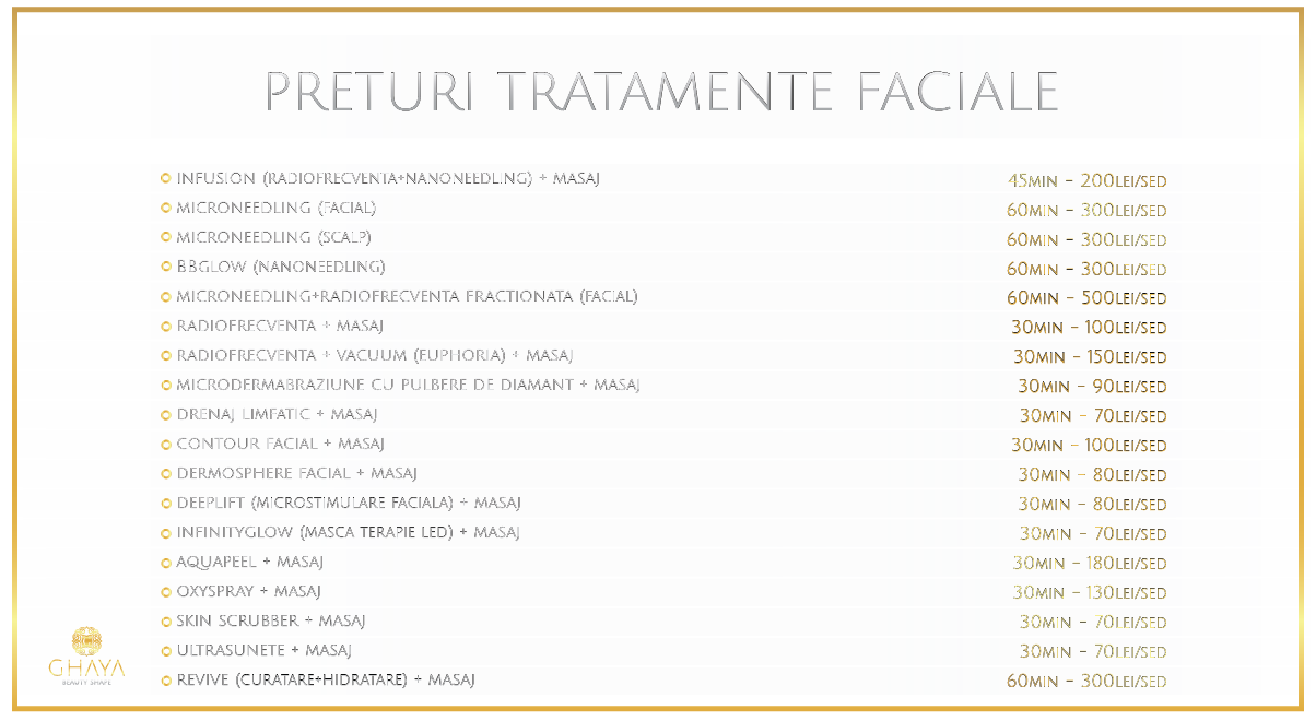 tratamente faciale